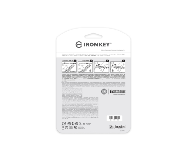Kingston 64GB IronKey Keypad 200 FIPS 140-3 Lvl 3 AES-256 - 1070341 - zdjęcie 8